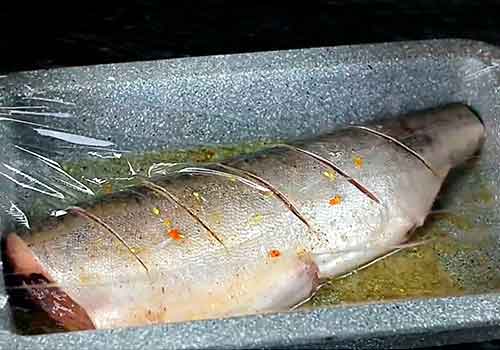Рыба в фольге в духовке запеченная целиком